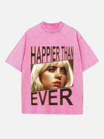 Billie Eilish Print Round Neck T-shirt