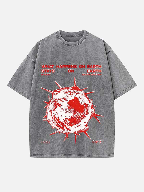 Kendrick Lamar Print Round Neck T-shirt