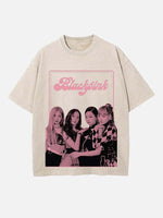 BLACKPINK Print Round Neck T-shirt