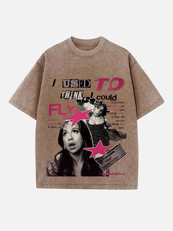 Tate McRae Print Round Neck T-shirt