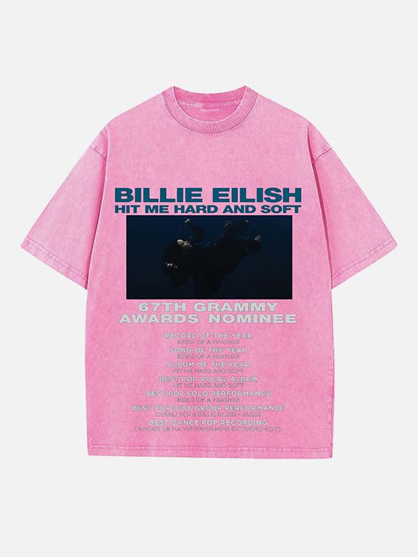 Billie Eilish Print Round Neck T-shirt