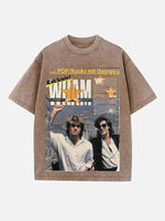 George Michael Wham! Print Round Neck T-shirt