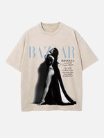 Rihanna Print Round Neck T-shirt