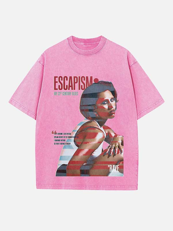 Raye Print Round Neck T-shirt