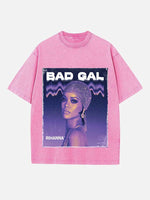Rihanna Print Round Neck T-shirt
