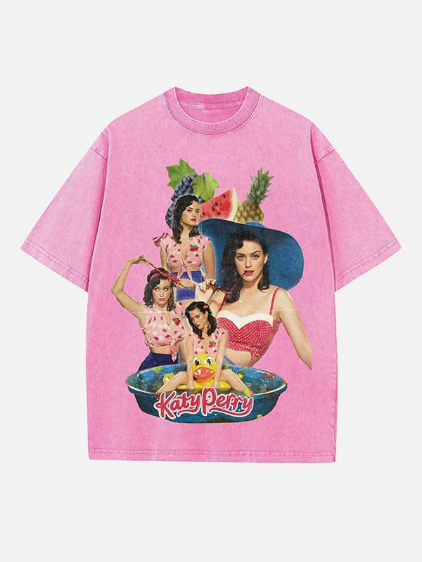 Katy Perry Print Round Neck T-shirt