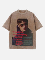 Oasis Print Round Neck T-shirt