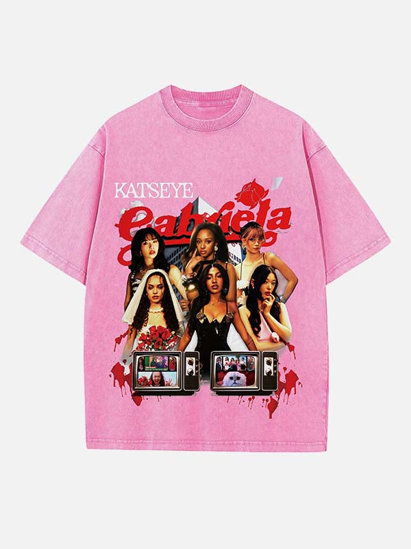 KATSEYE Print Round Neck T-shirt