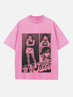 BLACKPINK Jisoo Print Round Neck T-shirt