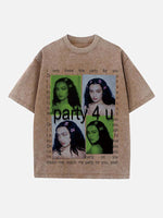Charli xcx Print Round Neck T-shirt