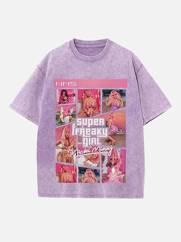 Nicki Minaj Print Round Neck T-shirt