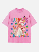 Karol G Print Round Neck T-shirt