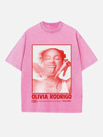 Olivia Rodrigo Print Round Neck T-shirt