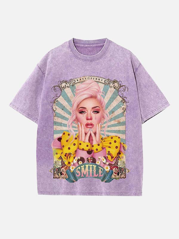 Katy Perry Print Round Neck T-shirt