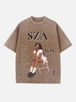 SZA Print Round Neck T-shirt