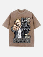 Eminem Print Round Neck T-shirt