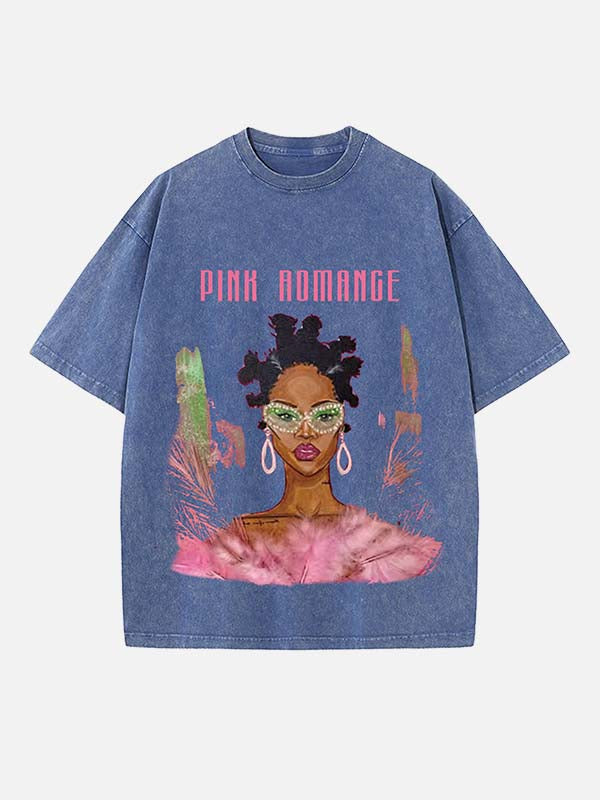 Rihanna Print Round Neck T-shirt