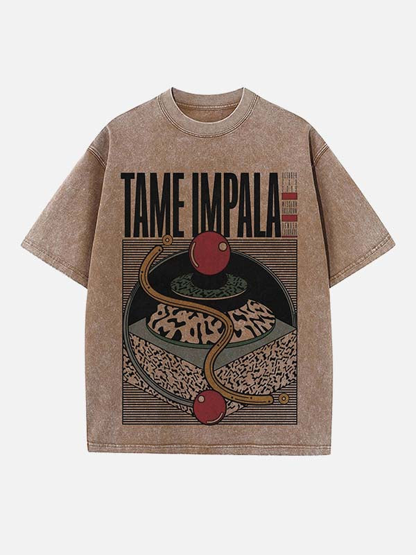 Tame Impala Print Round Neck T-shirt