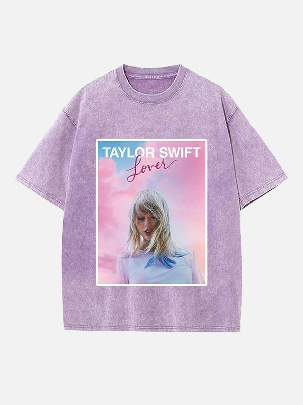 Taylor Swift Print Round Neck T-shirt