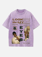 Travis Scott Print Round Neck T-shirt