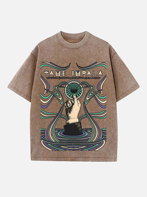 Tame Impala Print Round Neck T-shirt