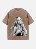 Mariah Carey Print Round Neck T-shirt