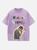 Travis Scott Print Round Neck T-shirt