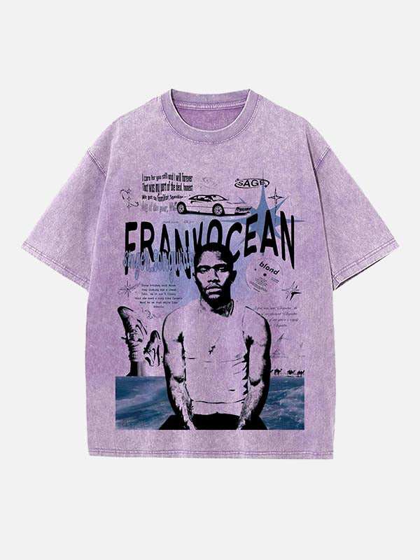 Frank Ocean Print Round Neck T-shirt