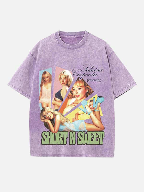 Sabrina Carpenter Print Round Neck T-shirt