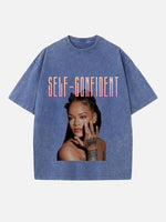 Rihanna Print Round Neck T-shirt
