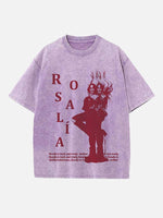 Rosalía Print Round Neck T-shirt