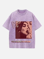Dua Lipa Print Round Neck T-shirt