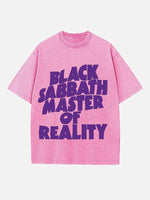 Black Sabbath Print Round Neck T-shirt