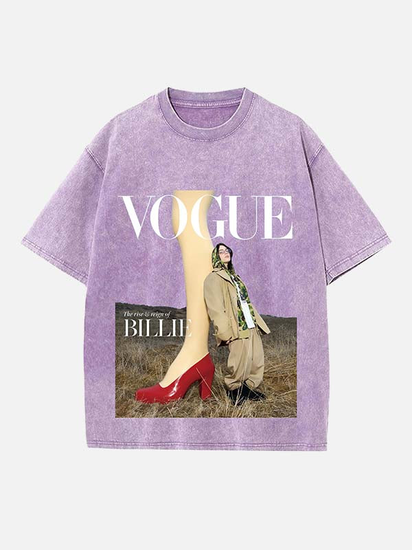 Billie Eilish Print Round Neck T-shirt