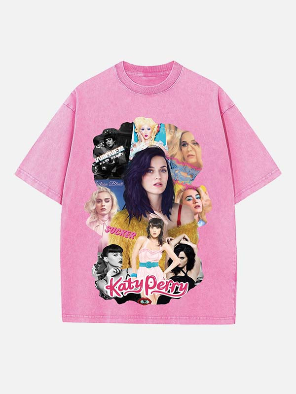 Katy Perry Print Round Neck T-shirt