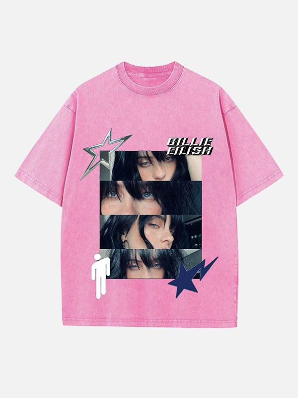 Billie Eilish Print Round Neck T-shirt