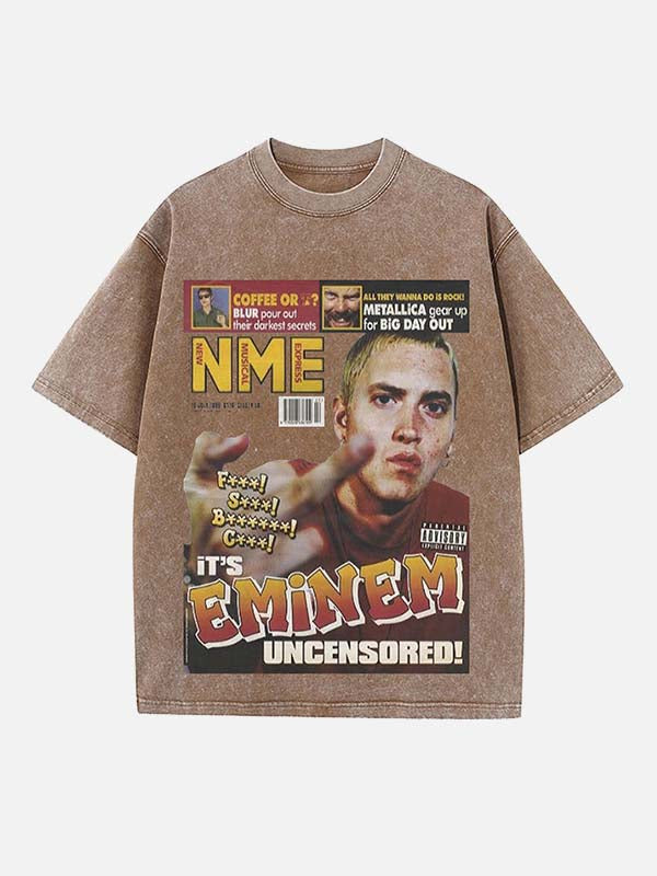 Eminem Print Round Neck T-shirt