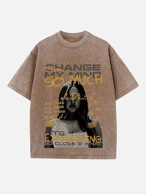 Tate McRae Print Round Neck T-shirt