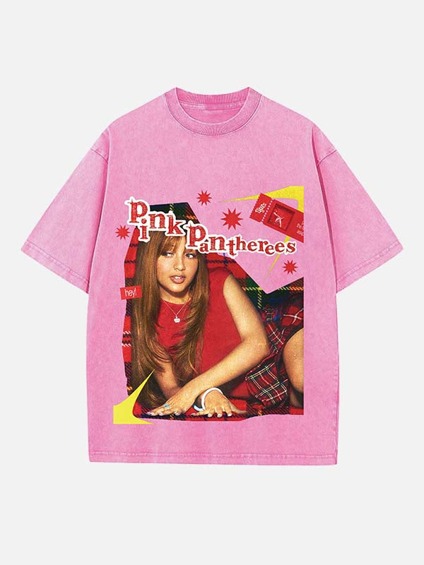 PinkPantheress Print Round Neck T-shirt