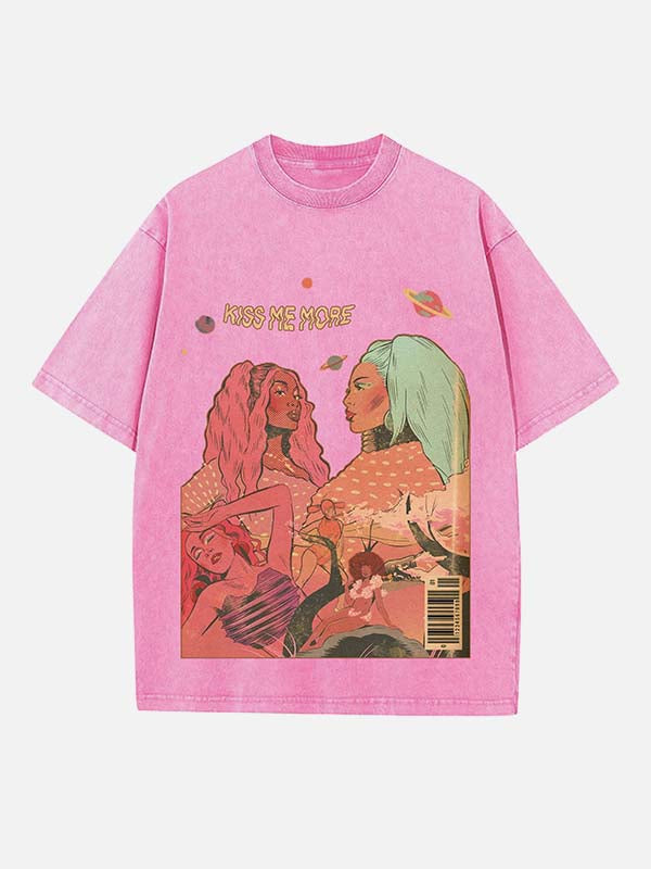 Doja Cat Print Round Neck T-shirt