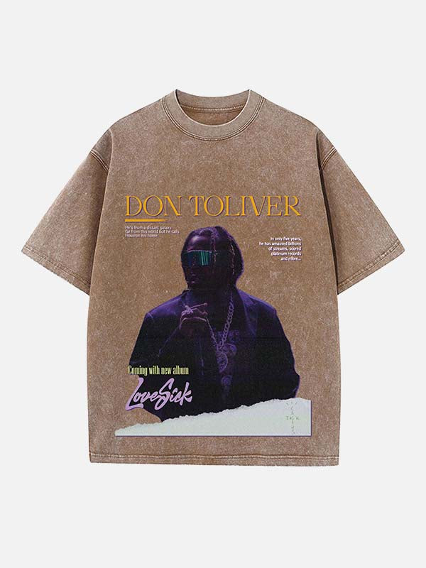 Don Toliver Print Round Neck T-shirt