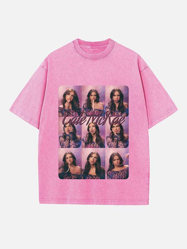 Tate McRae Print Round Neck T-shirt