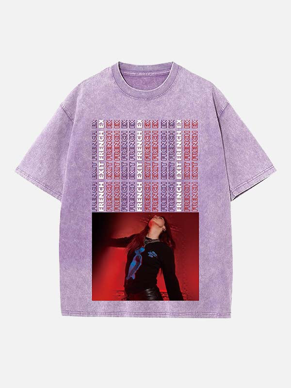 Dua Lipa Print Round Neck T-shirt