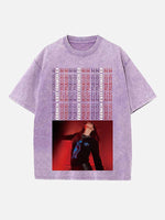 Dua Lipa Print Round Neck T-shirt