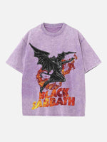 Black Sabbath Print Round Neck T-shirt