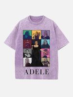Adele Print Round Neck T-shirt