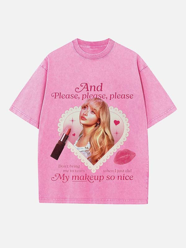 Sabrina Carpenter Print Round Neck T-shirt