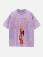 Rosalía Print Round Neck T-shirt