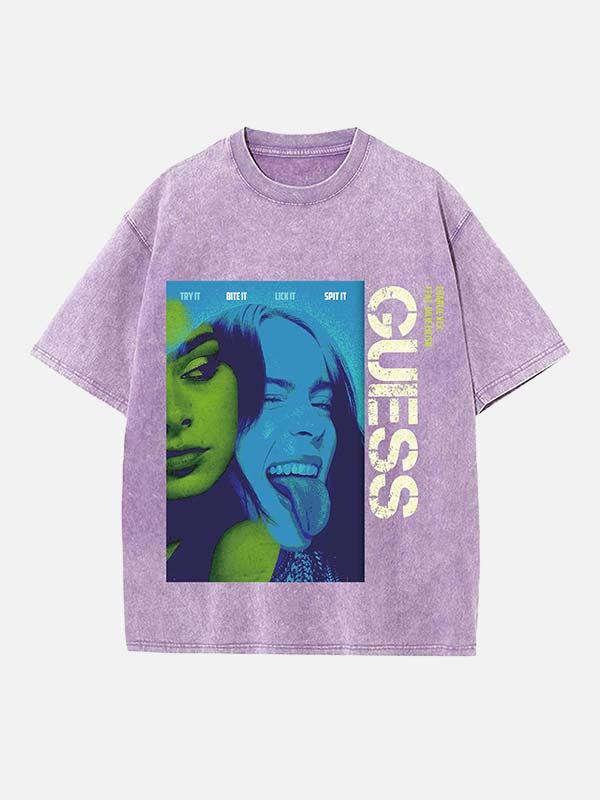 Charli xcx Print Round Neck T-shirt