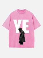 Kanye West Print Round Neck T-shirt